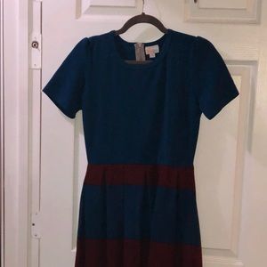 Medium Navy Blue/Wine Red Amelia
